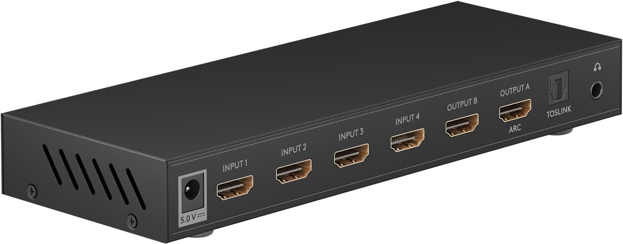 Commutateur matriciel Goobay HDMI™ 4 à 2 (4K @ 30 Hz)