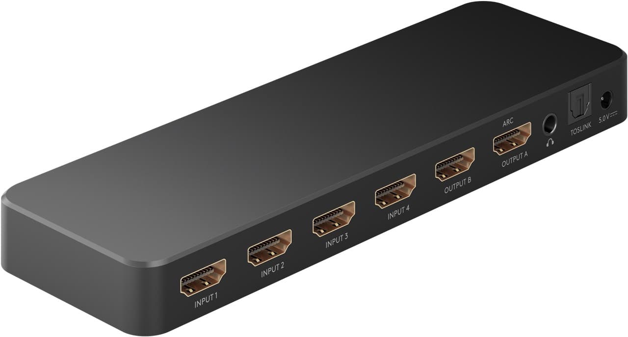 Commutateur matriciel Goobay HDMI™ 4 à 2 (4K @ 60 Hz)