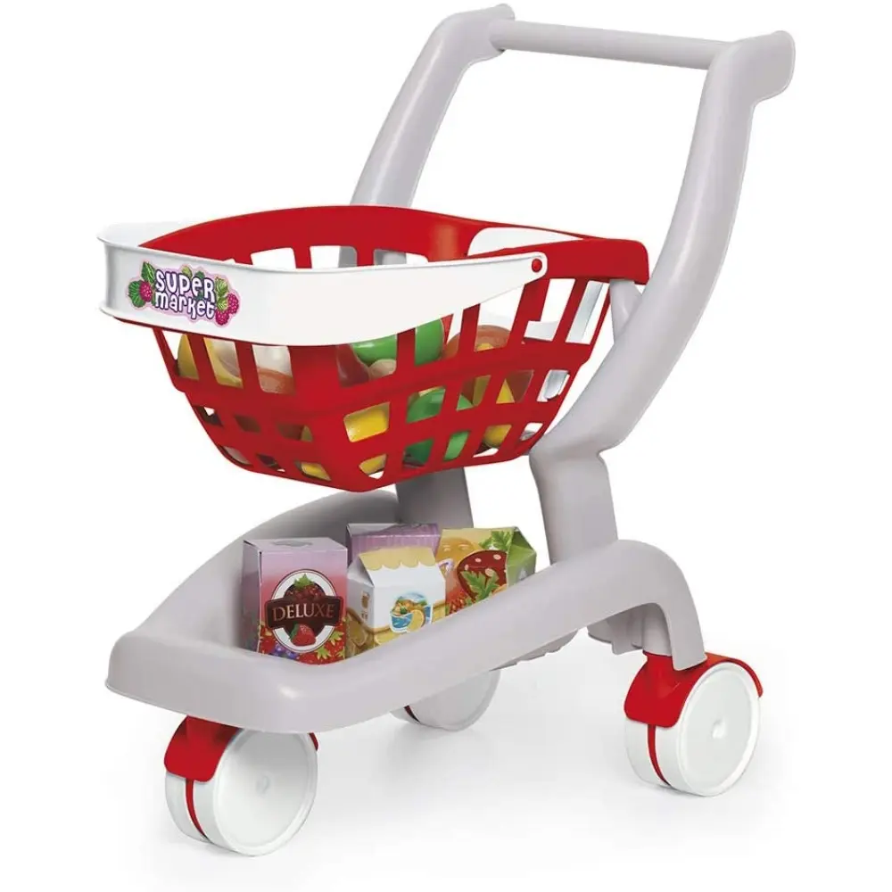 Chariot de supermarché et alimentation Chicos